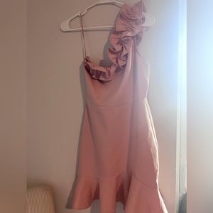 TVEC small pink one shoulder dress